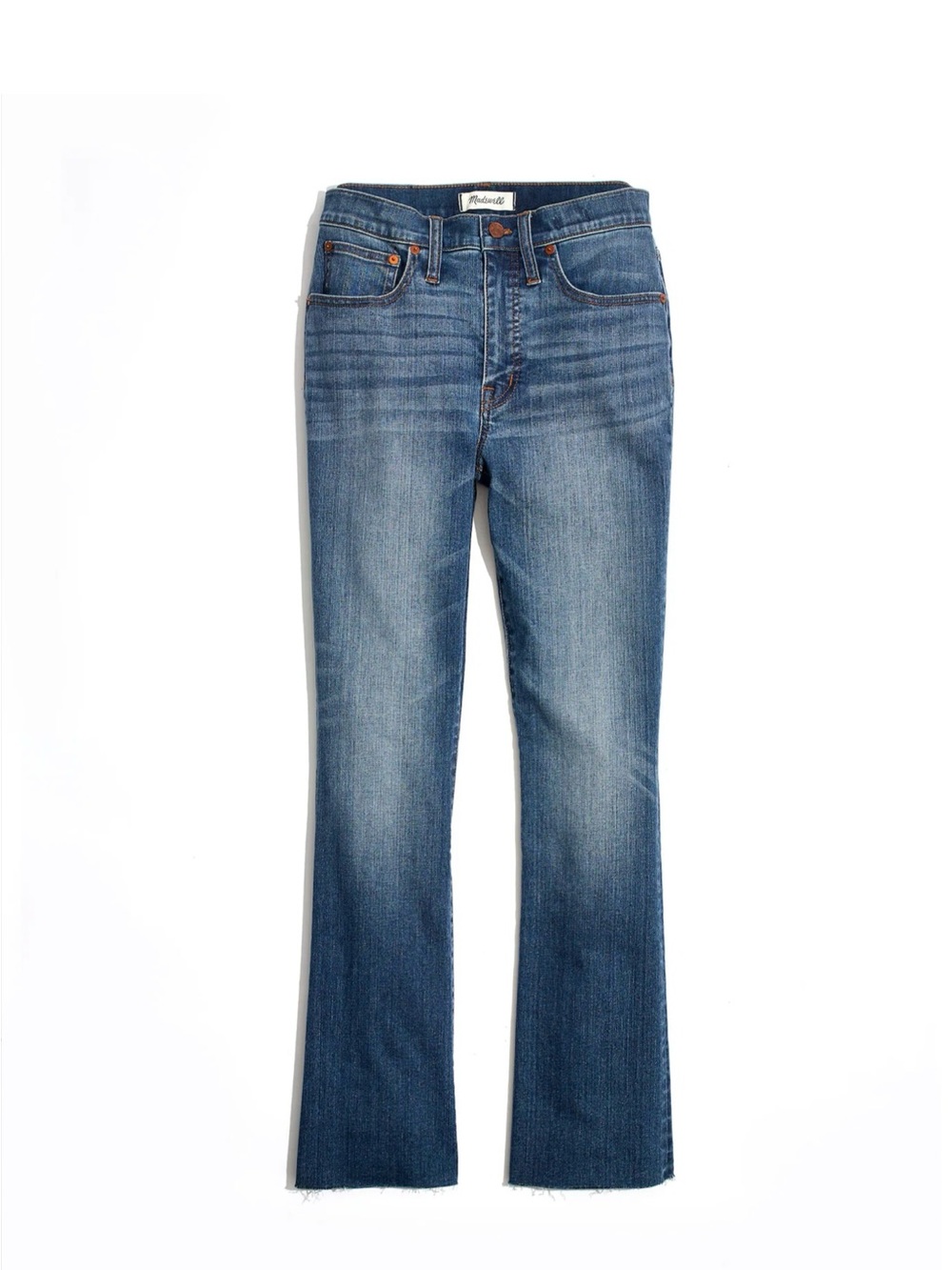 Madewell Cali Demi-Boot High Rise Jeans Kemper Wash Crop Flare Sz 26/2